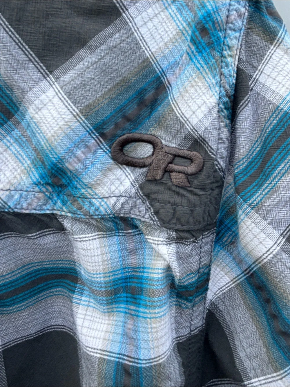 OUTDOOR RESEARCH, Men's Growler Short Sleeve Shirt, Large, Plaid - Picture 7 of 9
